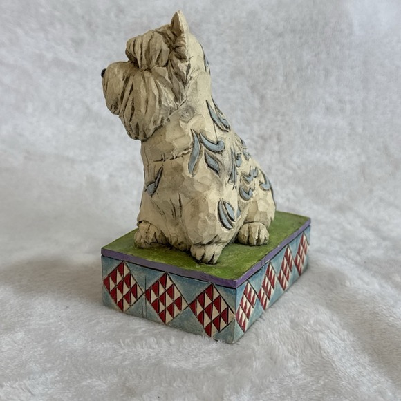 2007 Heartwood Creek Jim Shore Dog "WINSTON" Figure Patchwork Base #4009746 - Picture 4 of 6